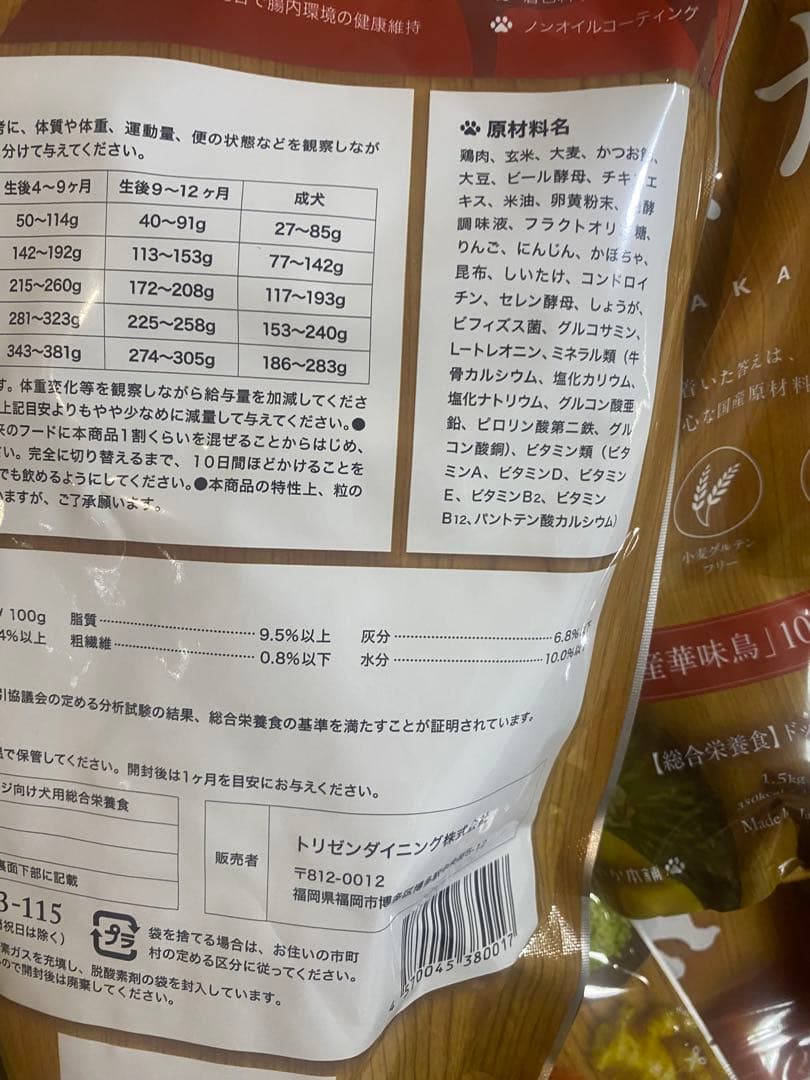 sj うまか UMKA プレミアムドッグフード1.5kg 6袋セット
