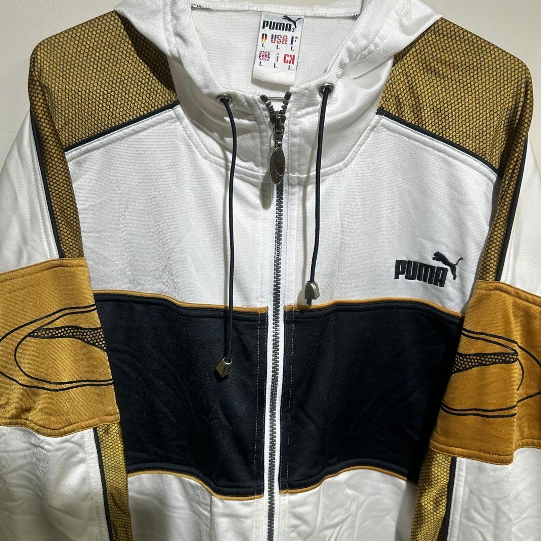 希少 puma フード付き ジップパーカートラックジャケット メンズ ジャージ