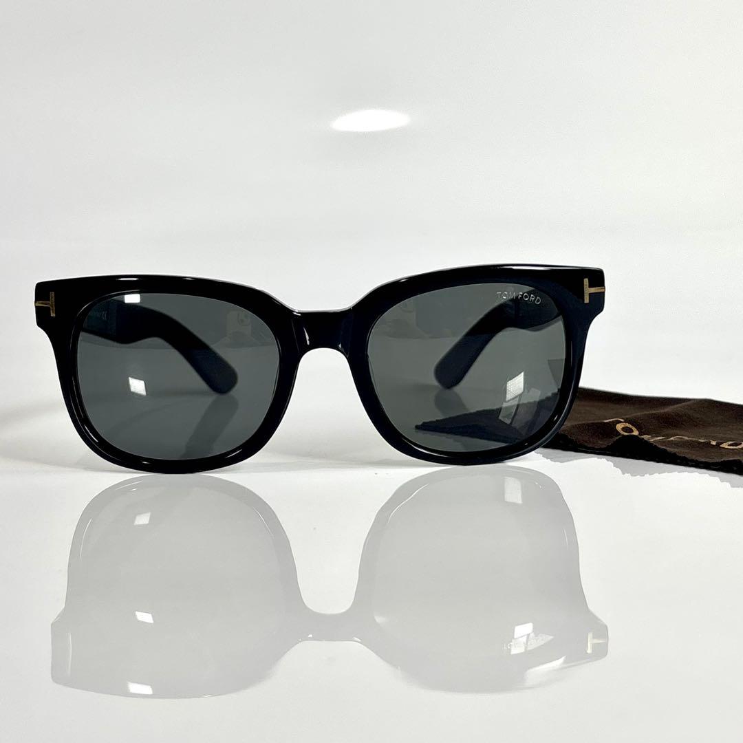 極美品 TOM FORD トムフォード TF211 AFサングラス ブラック 黒