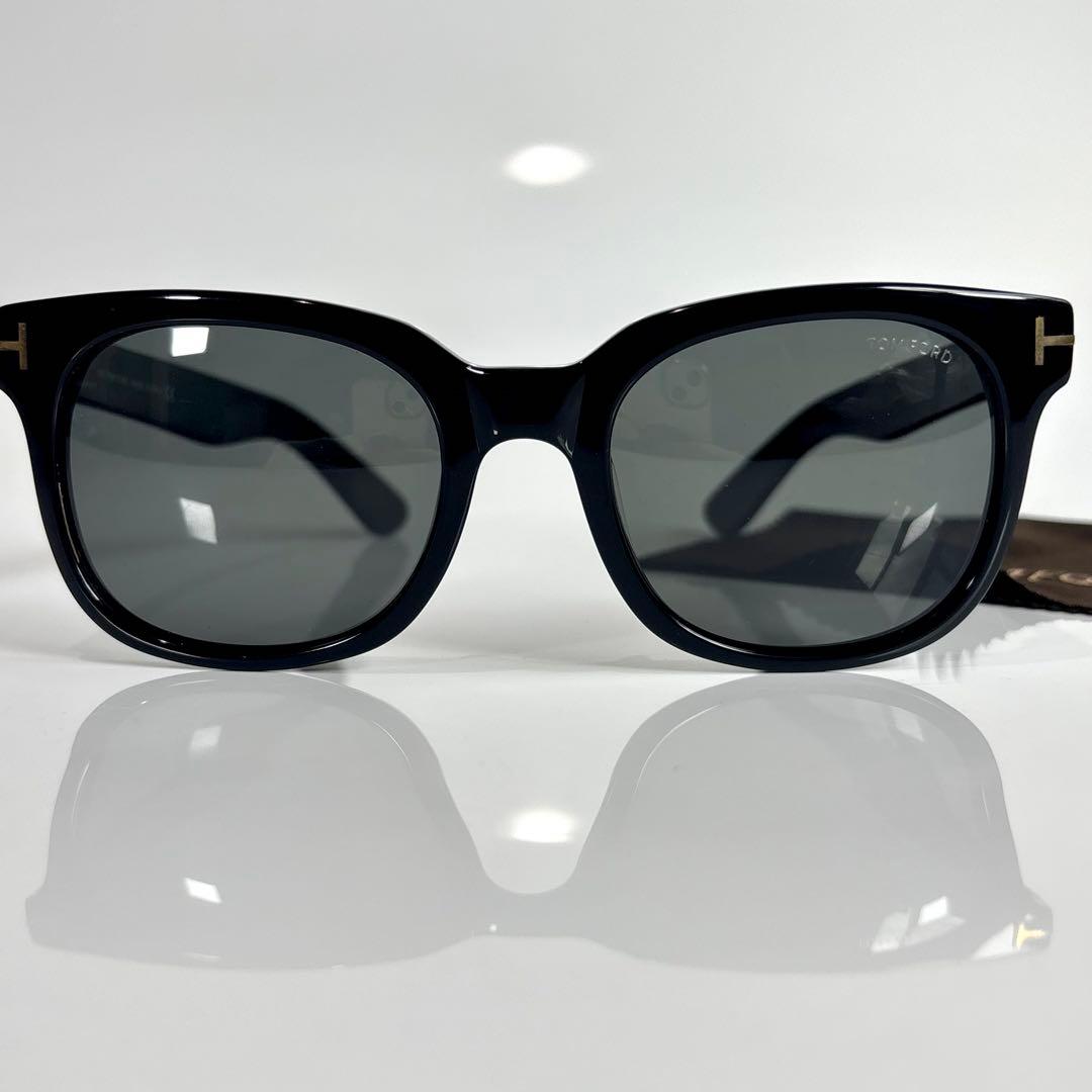 極美品 TOM FORD トムフォード TF211 AFサングラス ブラック 黒