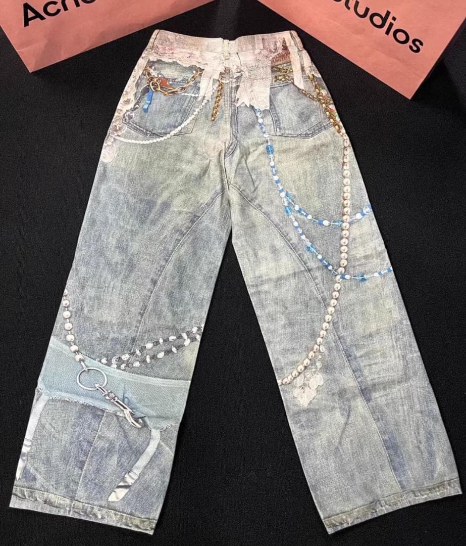 Acne Studios 1981 ルーズフィット デニムパンツ S ブルー