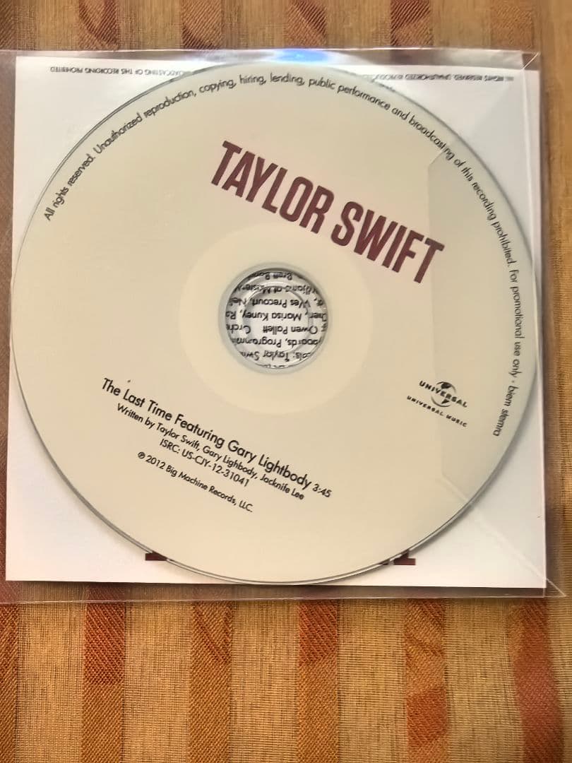洋楽 Taylor Swift_ 'THE LAST TIME' Promo CD