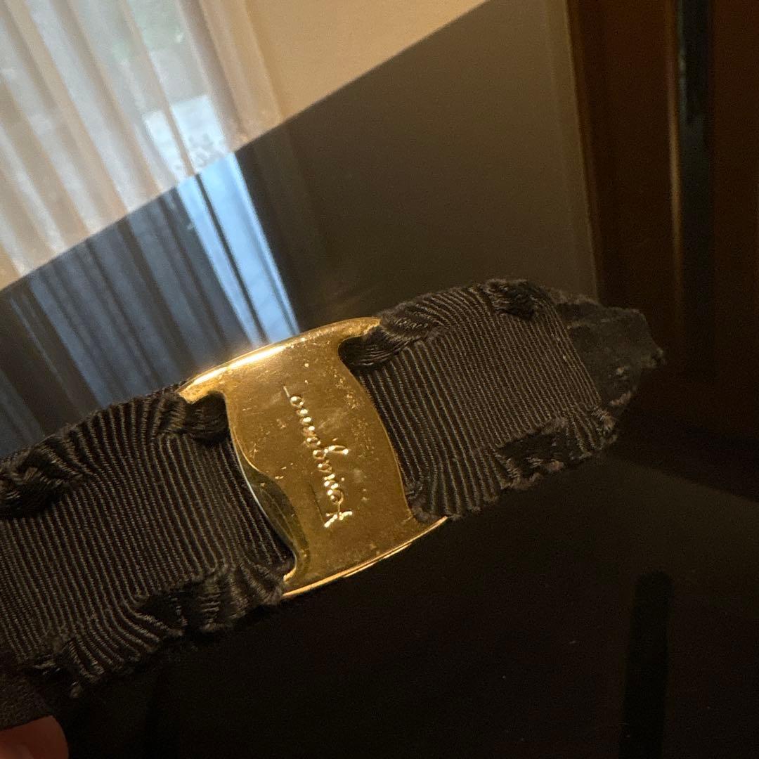 Ferragamo フェラガモ ヴァラリボン キャンバス カチューシャ