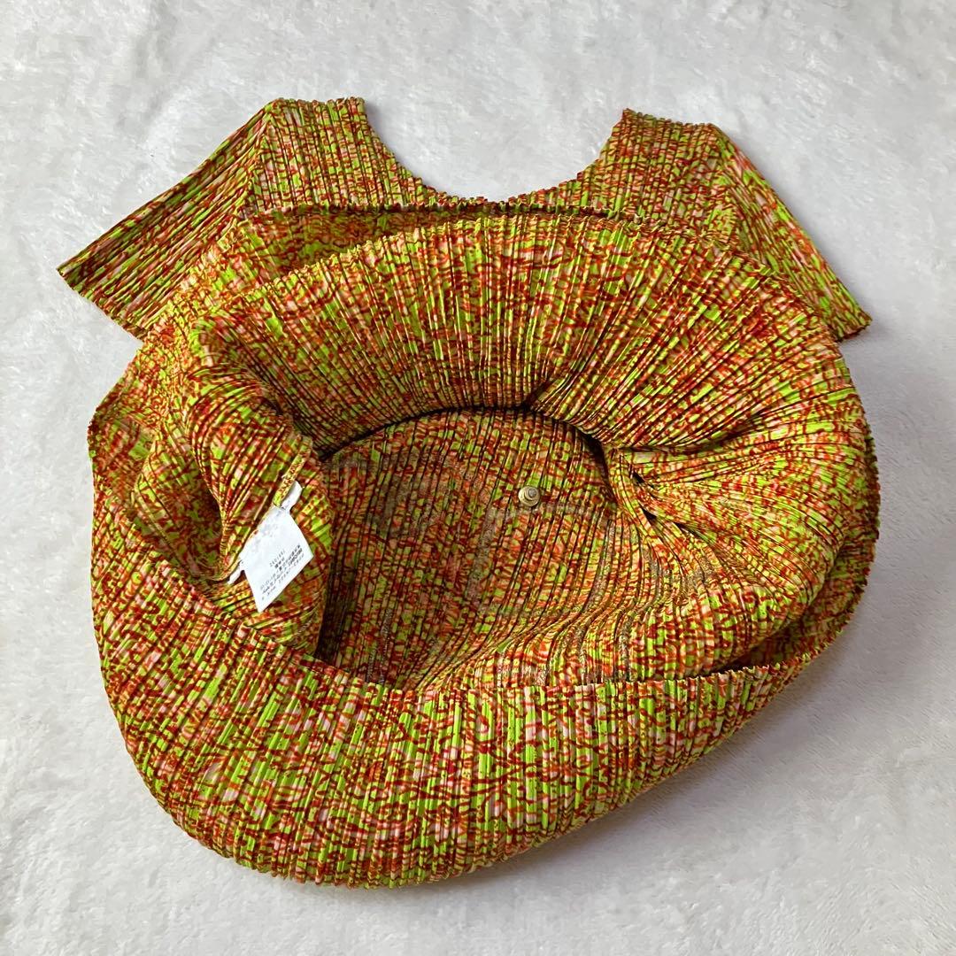 極美品 プリーツプリーズ 象刺繍 半袖カットソー 激レア マルチカラー