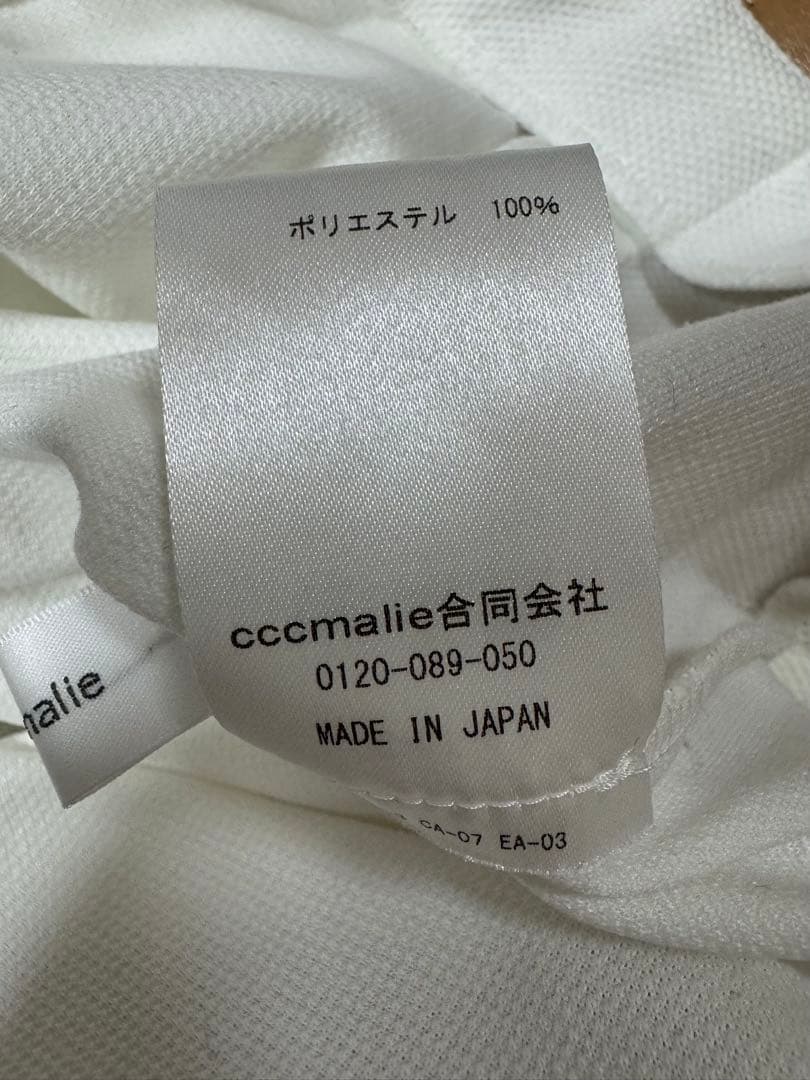 cccmalie シーマーリー　バルーンポロシャツ 半袖　ホワイト