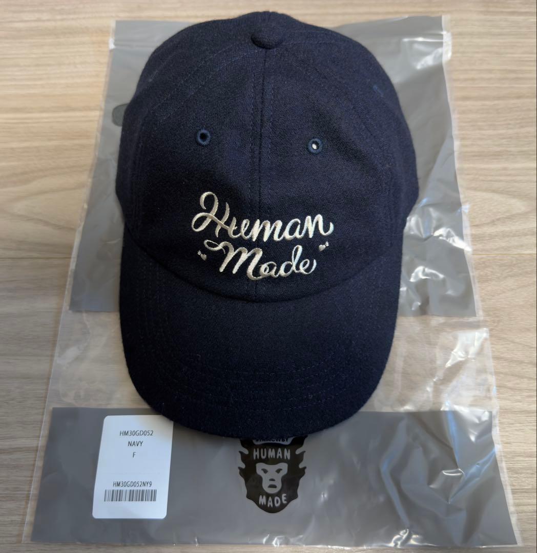 ヒューマンメイド キャップ ネイビー 6PANEL WOOL CAP