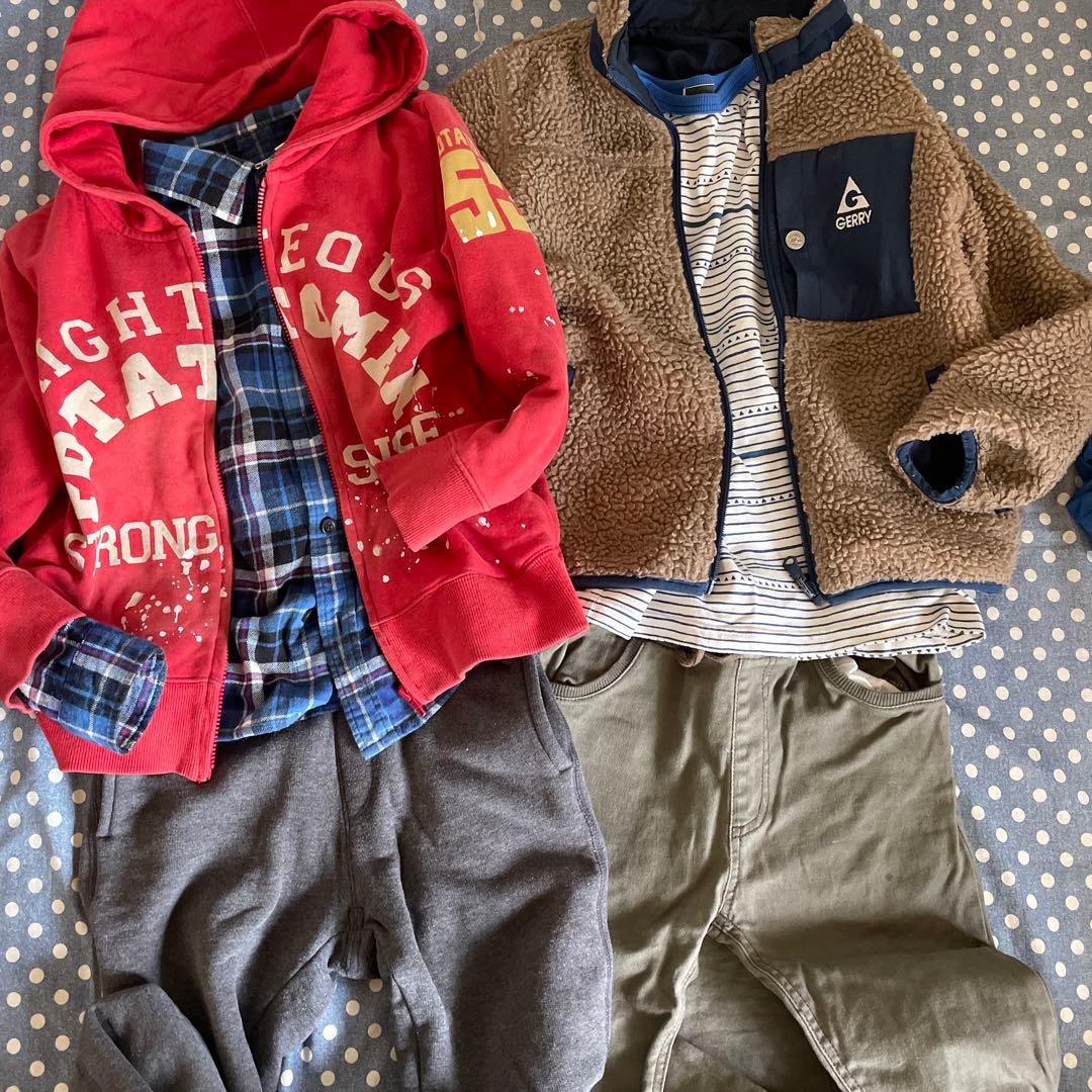 秋冬　男児１３０cm男の子２８点セット　子供服キッズウェア　まとめ売り　西松屋他
