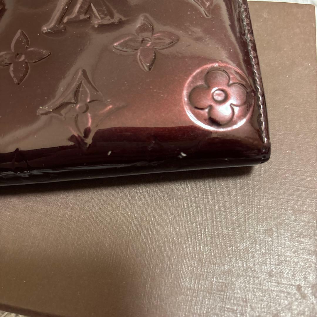 LOUIS VUITTON長財布　ヴェルニ　ポルトフォイユサラ　ボルドー