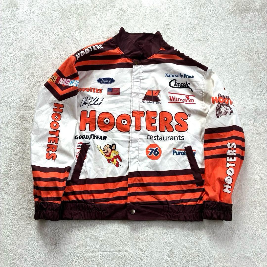 HOOTERS ナスカー レーシングジャケット ビッグロゴ フクロウ