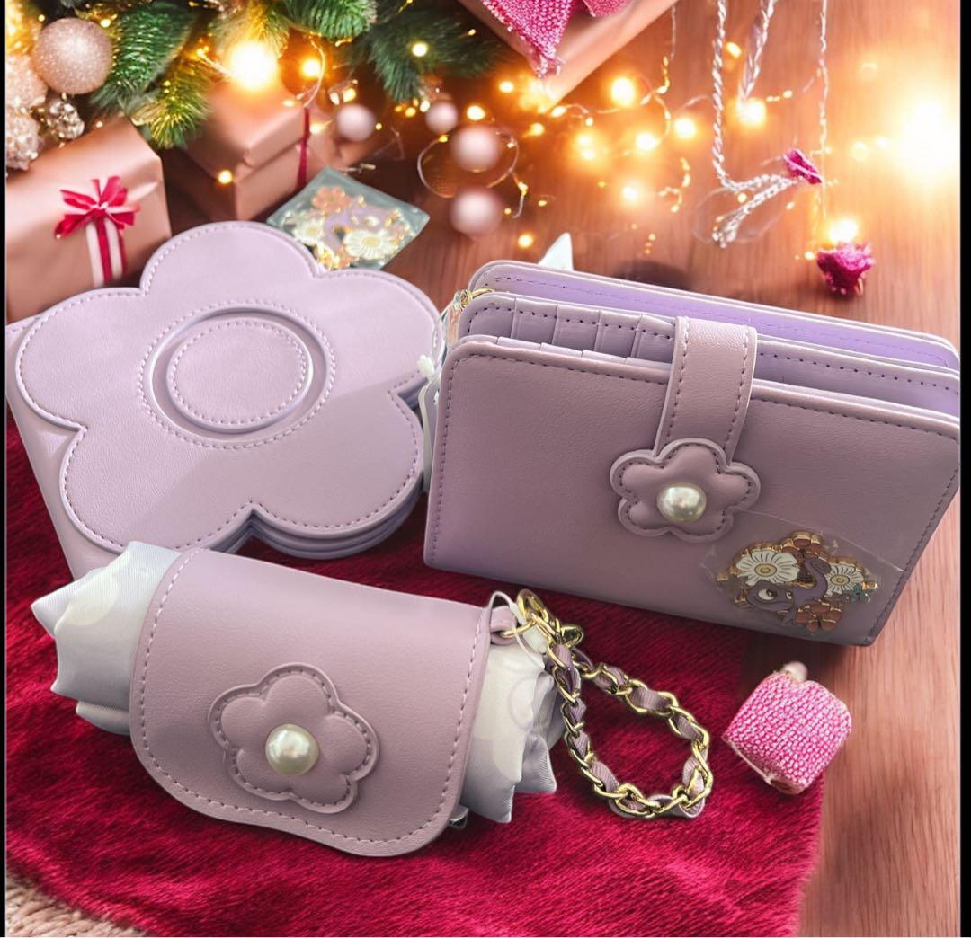 Disney♡マリークワント二つ折り財布＆鏡＆エコバッグ3点セット新品
