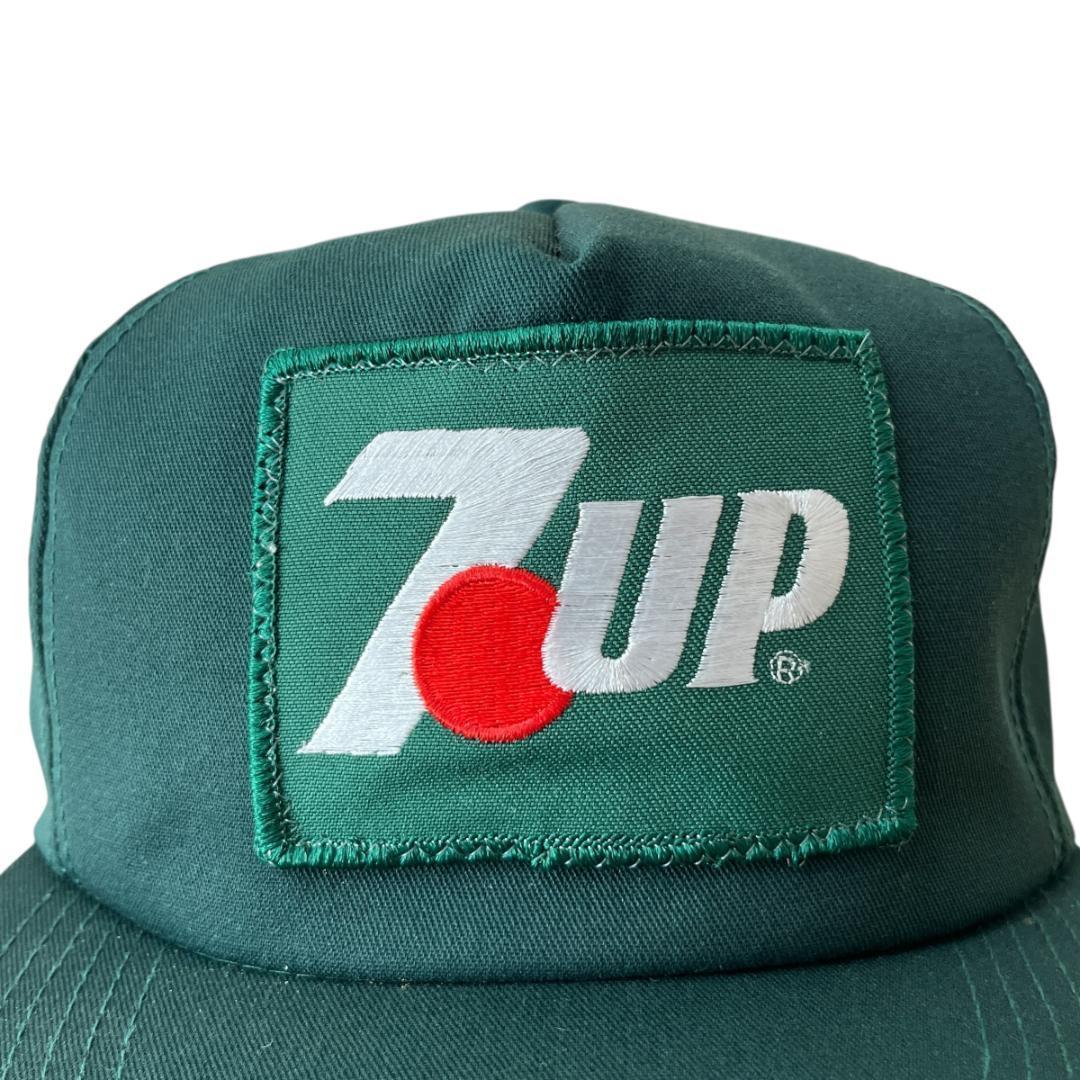 【ななめ】80-90s　USA製　7UP　ワッペン　キャップ　ビンテージ
