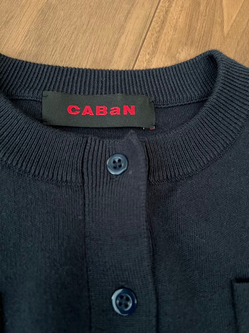 CABaNコットンカシミヤ クルーネックカーディガン
