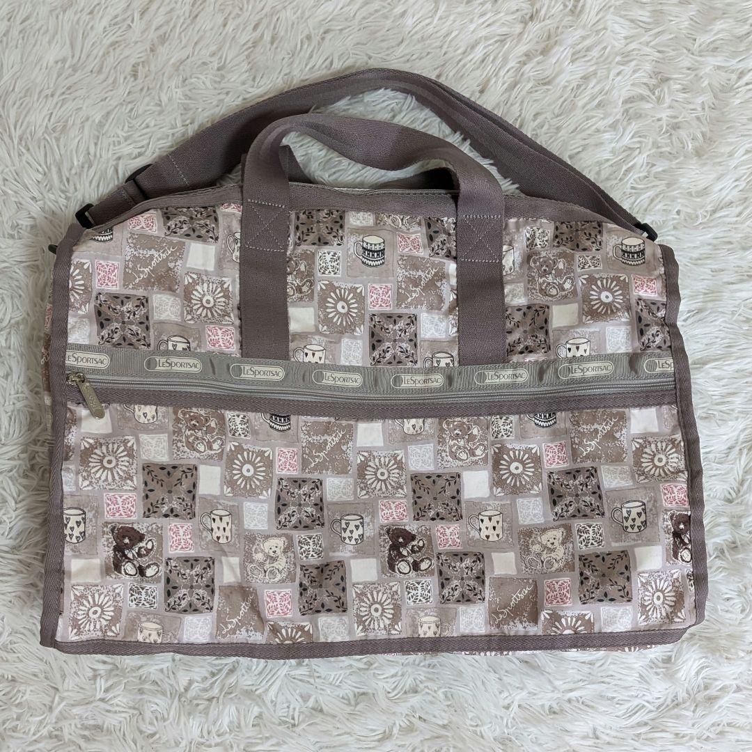 【極美品】レスポートサック ラージ ウィークエンダー　ボストンバッグ テディベア