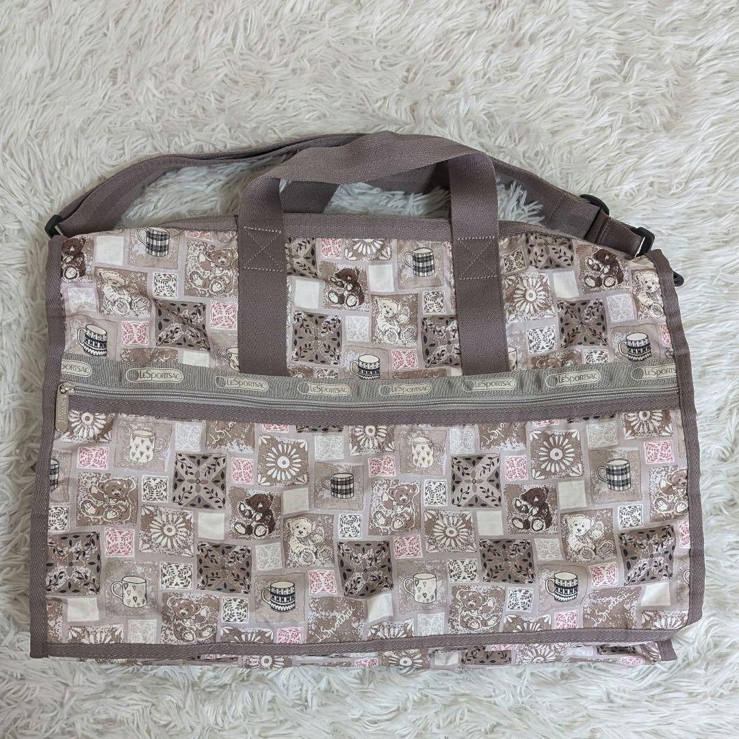 【極美品】レスポートサック ラージ ウィークエンダー　ボストンバッグ テディベア