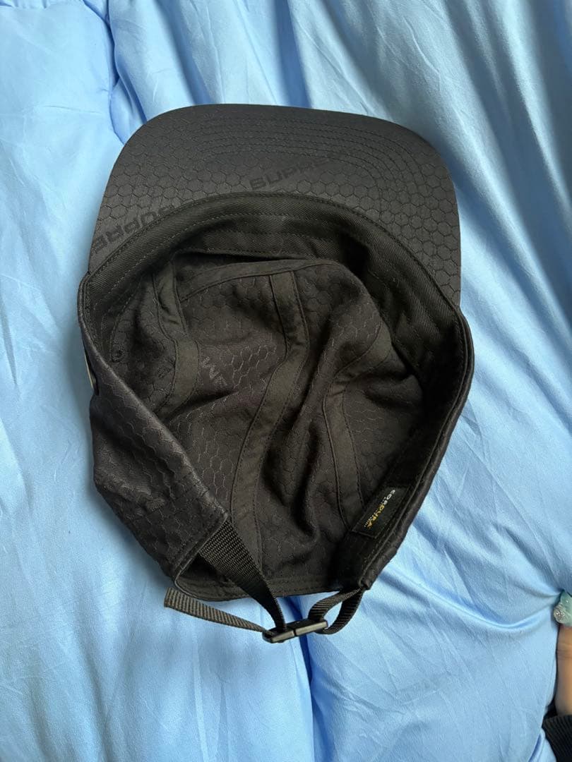 Supreme ブラック cordura camp cap 25ss
