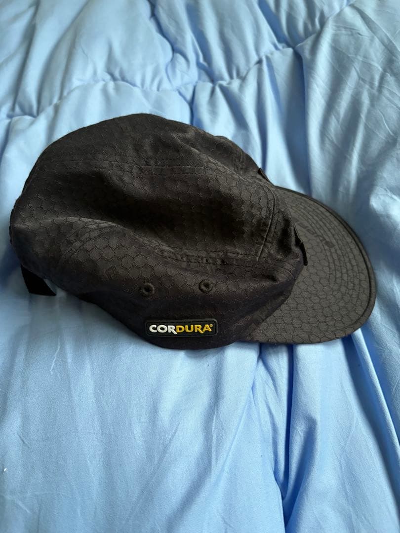 Supreme ブラック cordura camp cap 25ss