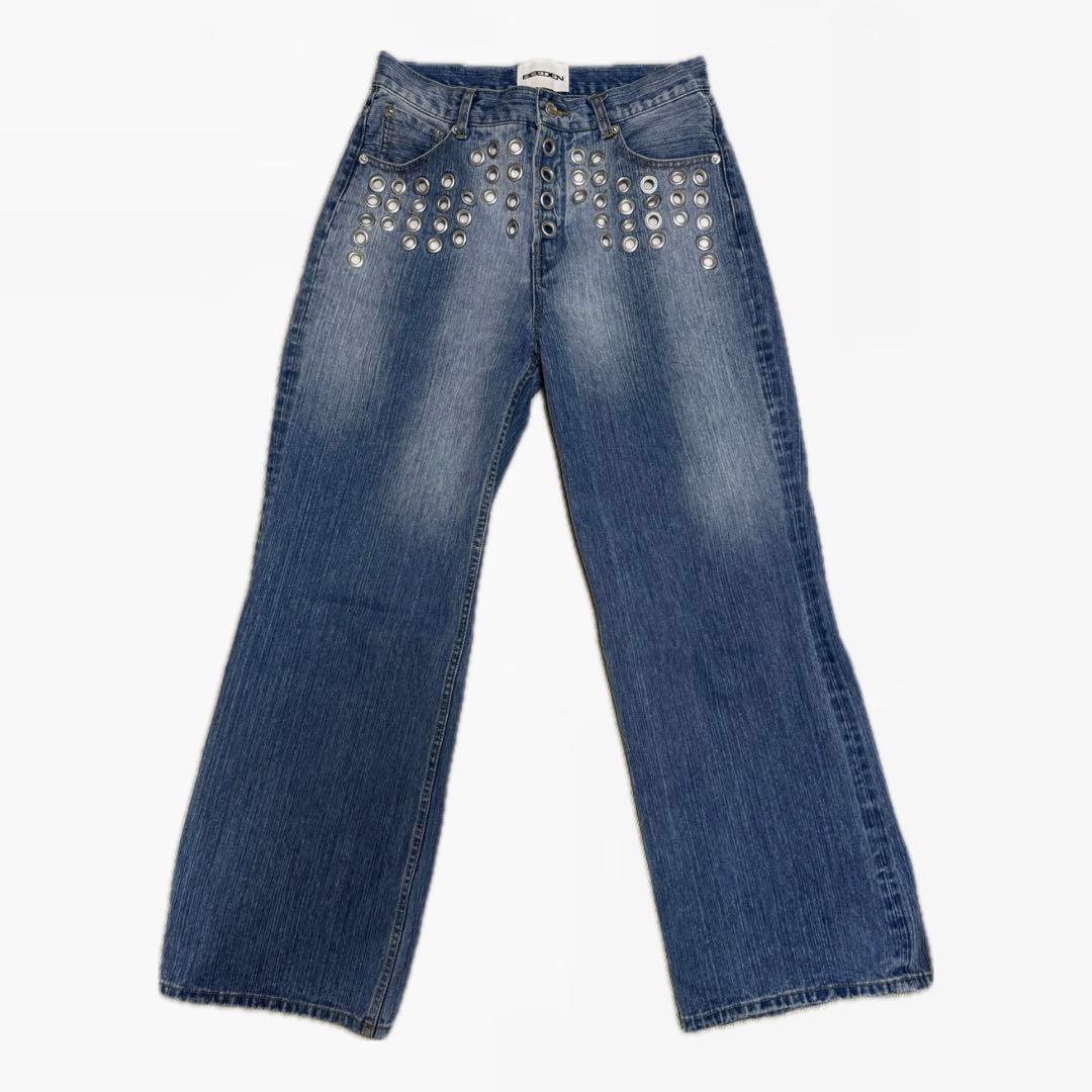 パンツ BEEDEN L EYELET SEMI LOOSE DENIM S
