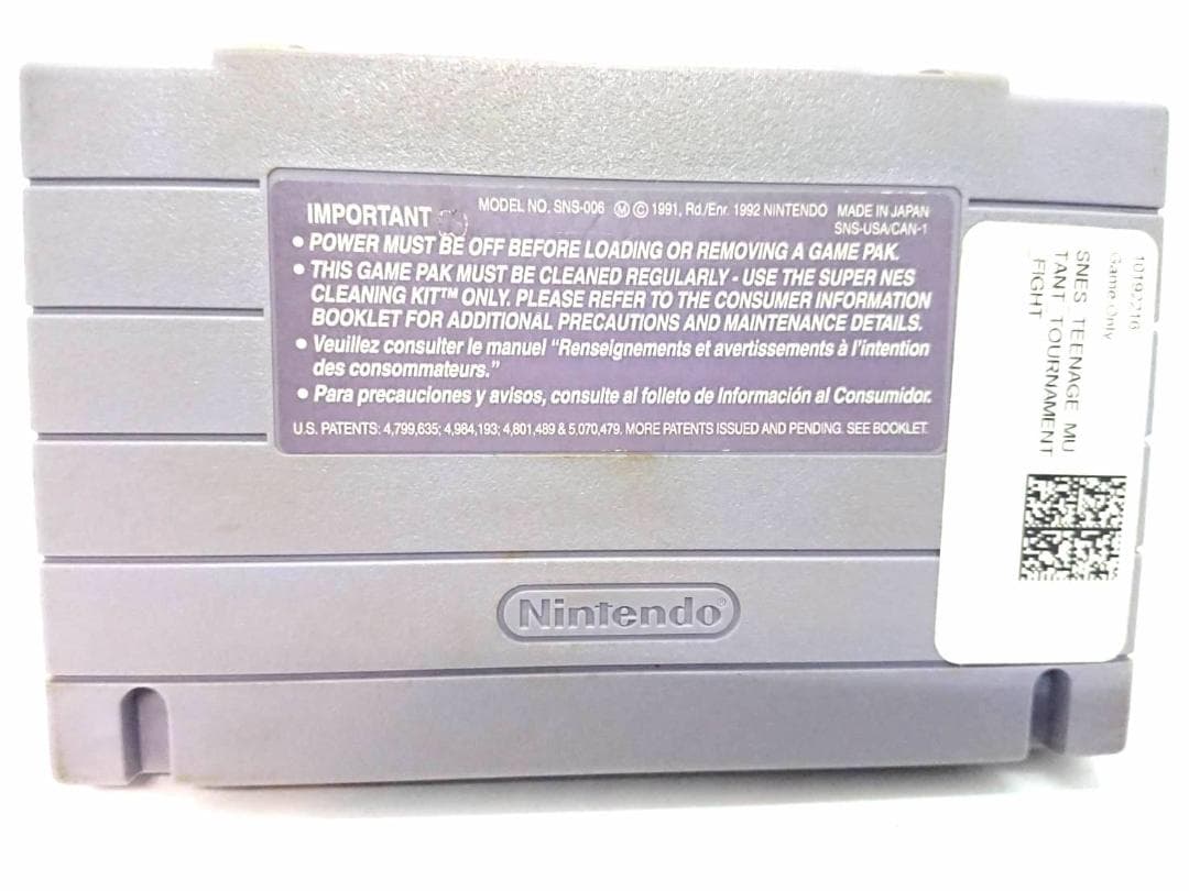 SNES TURTLES TOURNAMENT FIGHTERS アメリカ