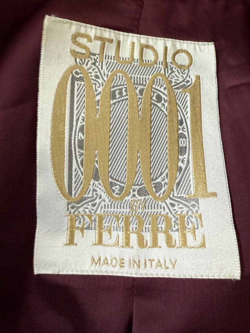 【GIANFRANCO FERRE】90s イタリア製 ロングコート ボルドー