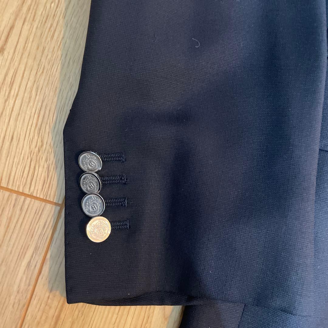 HERMESネイビー ダブルブレストジャケット