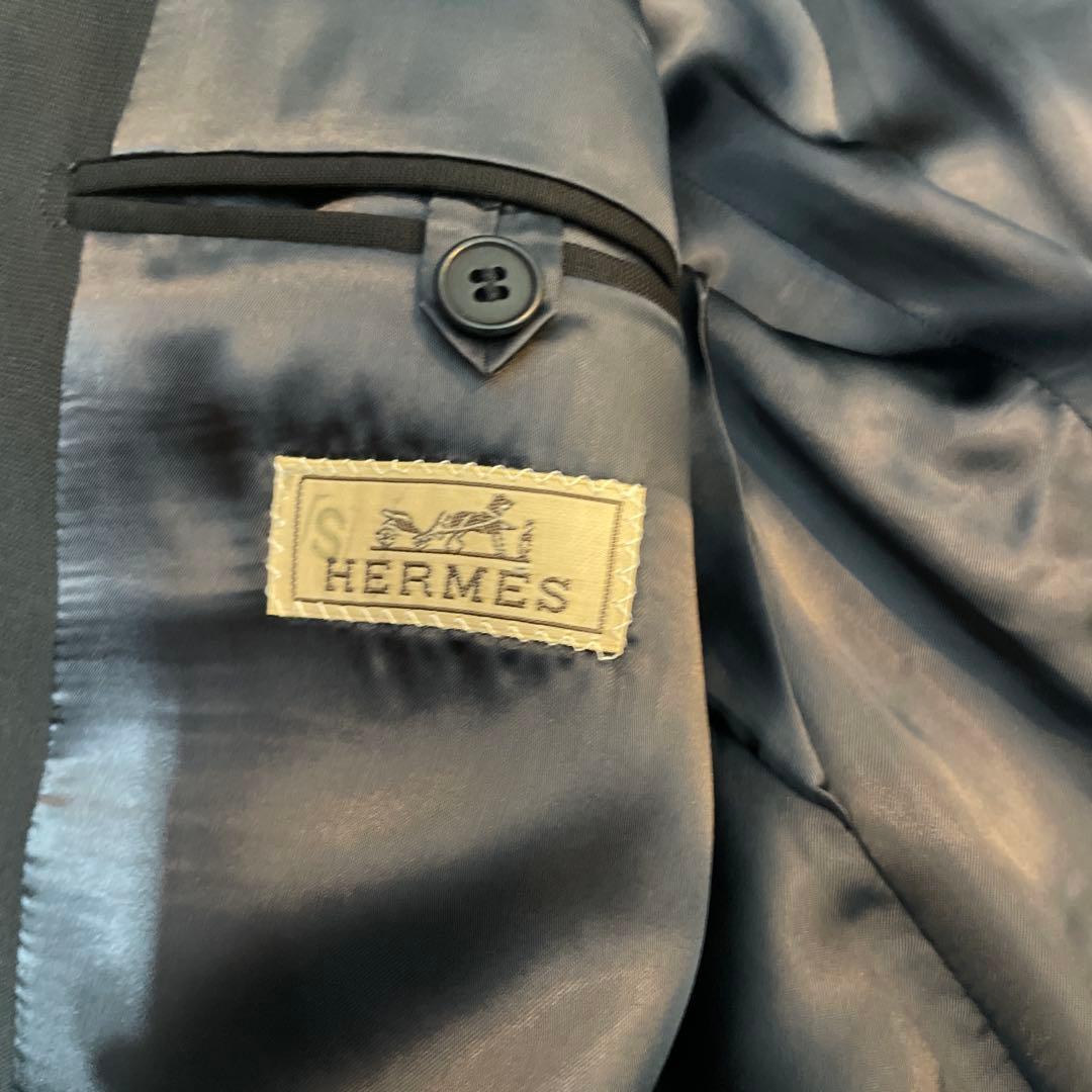 HERMESネイビー ダブルブレストジャケット