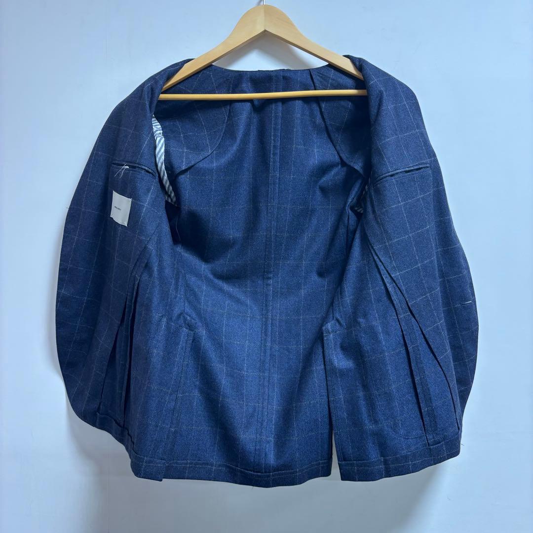 美品　BOGLIOLI ダークブルー チェック柄 スーツ