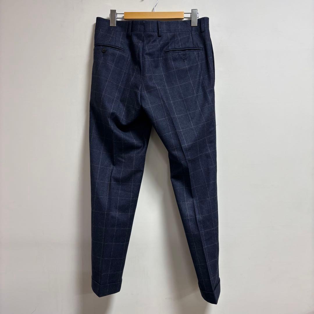 美品　BOGLIOLI ダークブルー チェック柄 スーツ