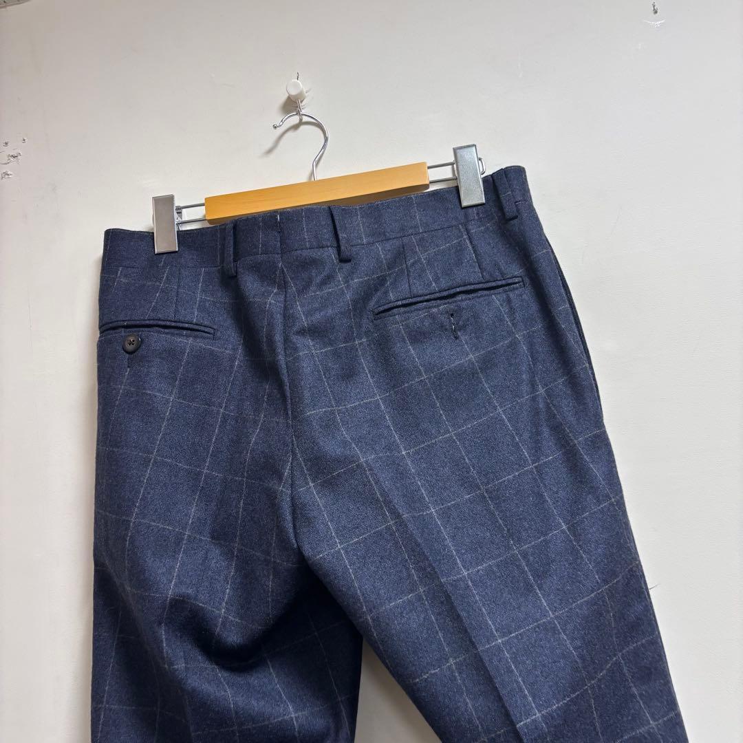 美品　BOGLIOLI ダークブルー チェック柄 スーツ