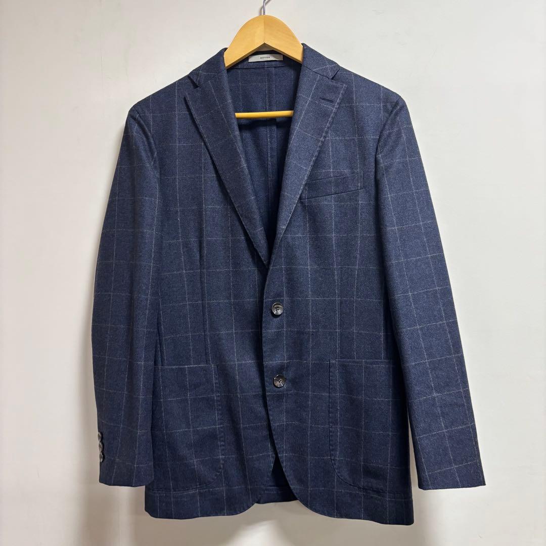 美品　BOGLIOLI ダークブルー チェック柄 スーツ