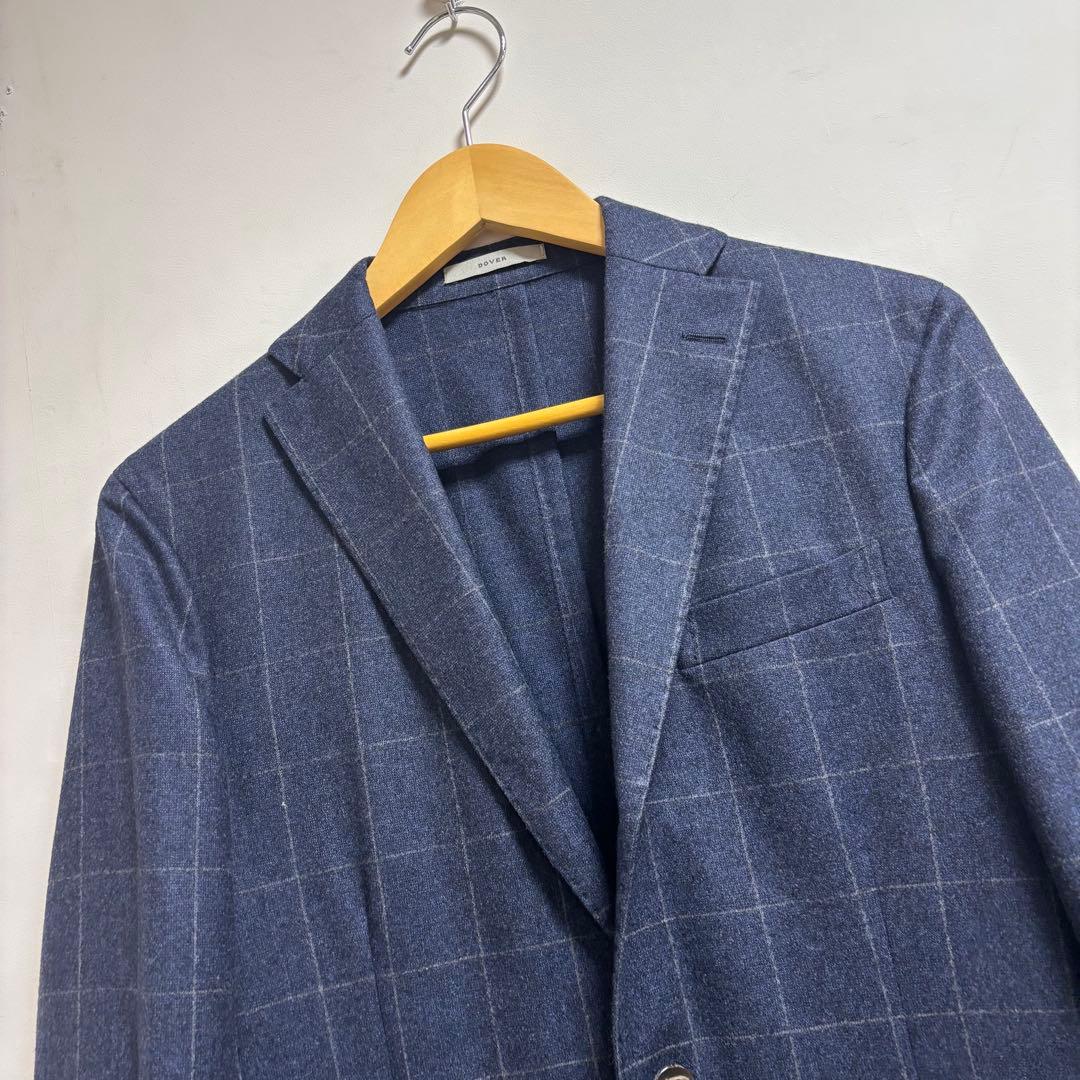 美品　BOGLIOLI ダークブルー チェック柄 スーツ