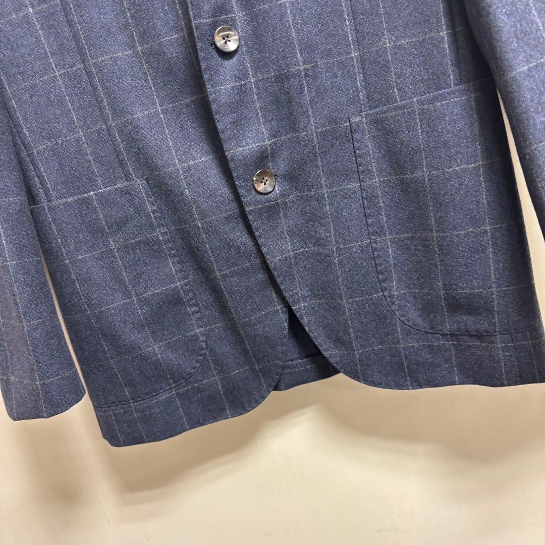 美品　BOGLIOLI ダークブルー チェック柄 スーツ