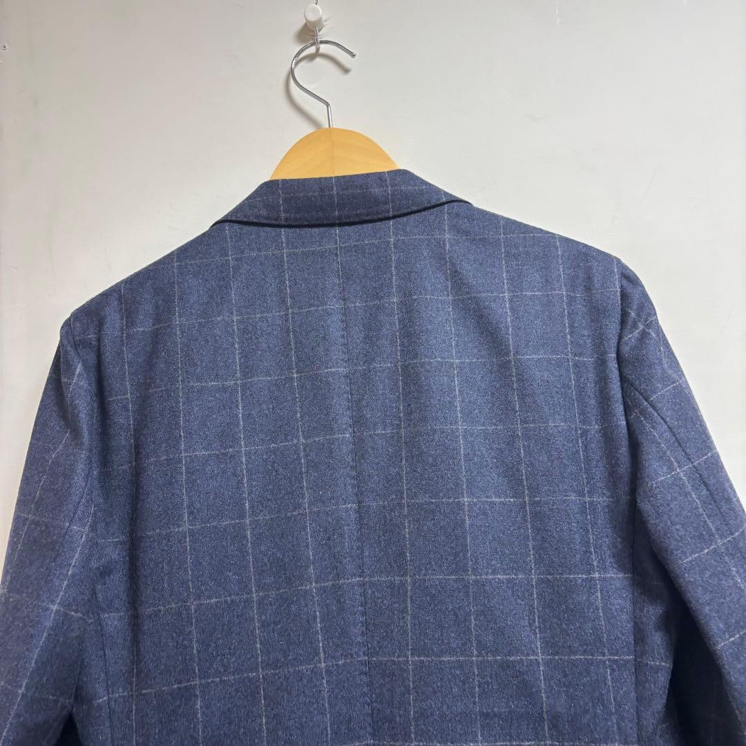 美品　BOGLIOLI ダークブルー チェック柄 スーツ