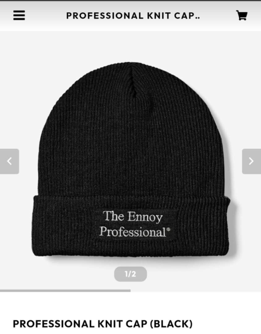 The Ennoy Professional ニット帽【BLACK】