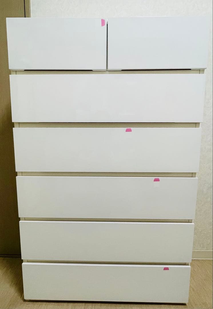 奥行30cm薄型ツヤツヤチェスト 幅75cm・6段