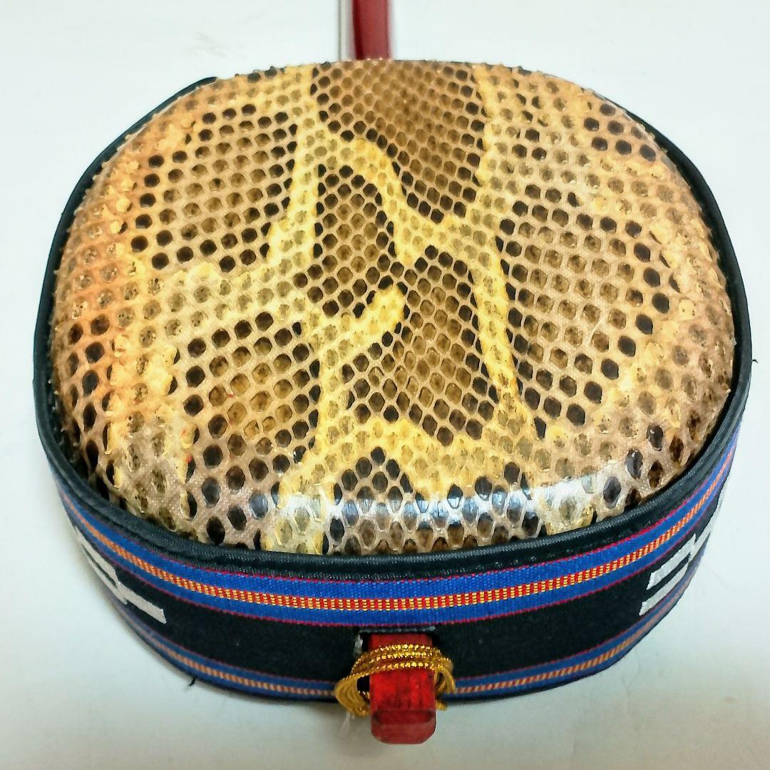 美品　三線／沖縄三線　本蛇皮張り