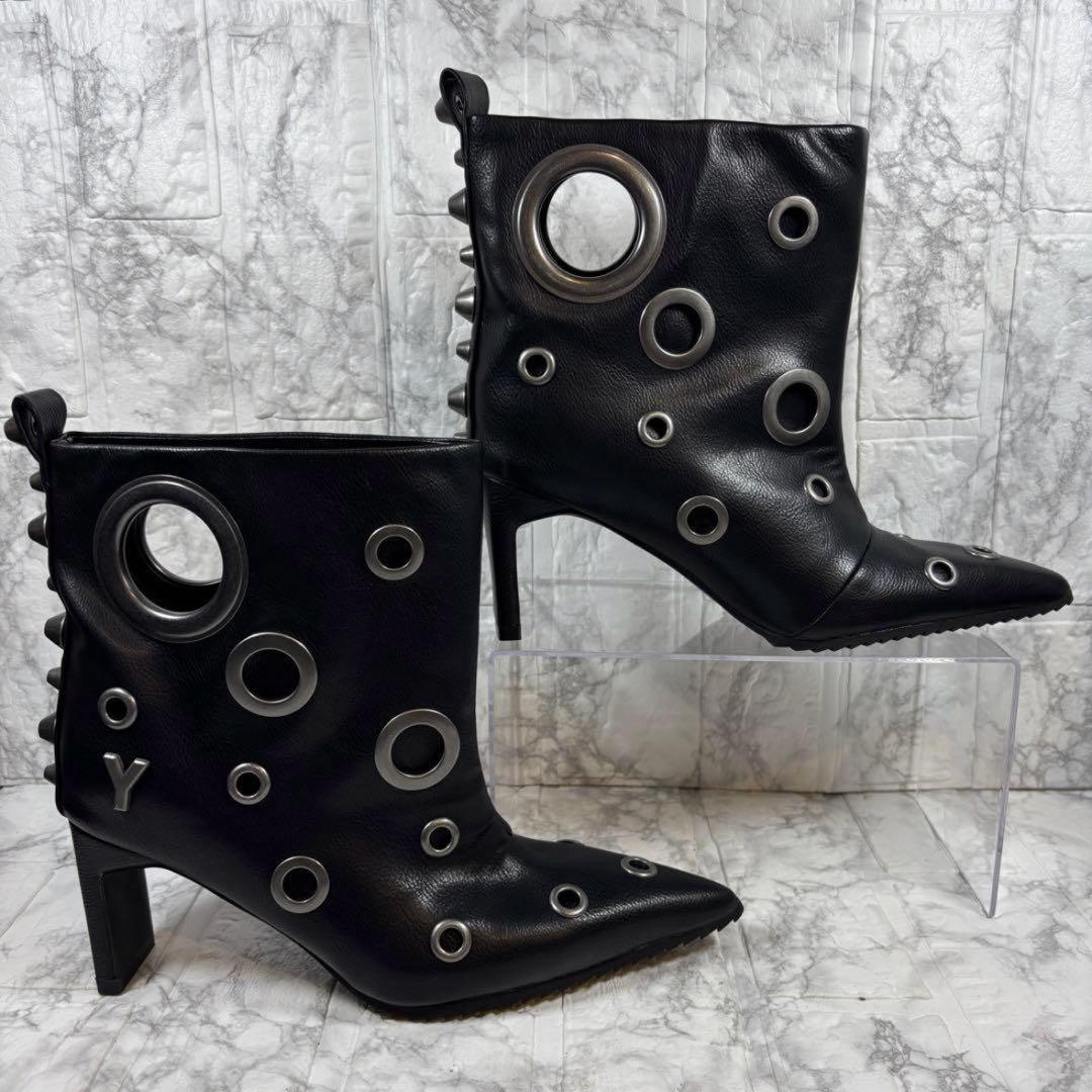 【試着程度】YELLO イエロー GUNNER SHORT BOOTS 黒 M