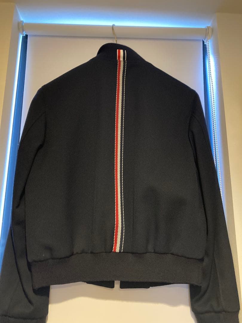 THOM BROWNE ネイビー MA-1ジャケット トムブラウン