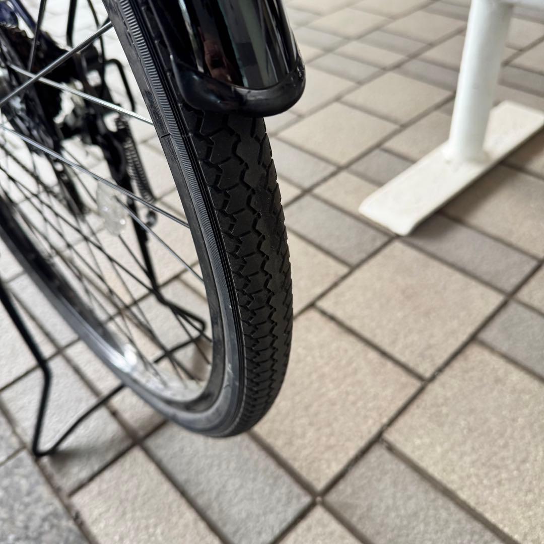 本日13時まで！27インチ シティサイクル 青 6段階ギア 自動照明 北九州市
