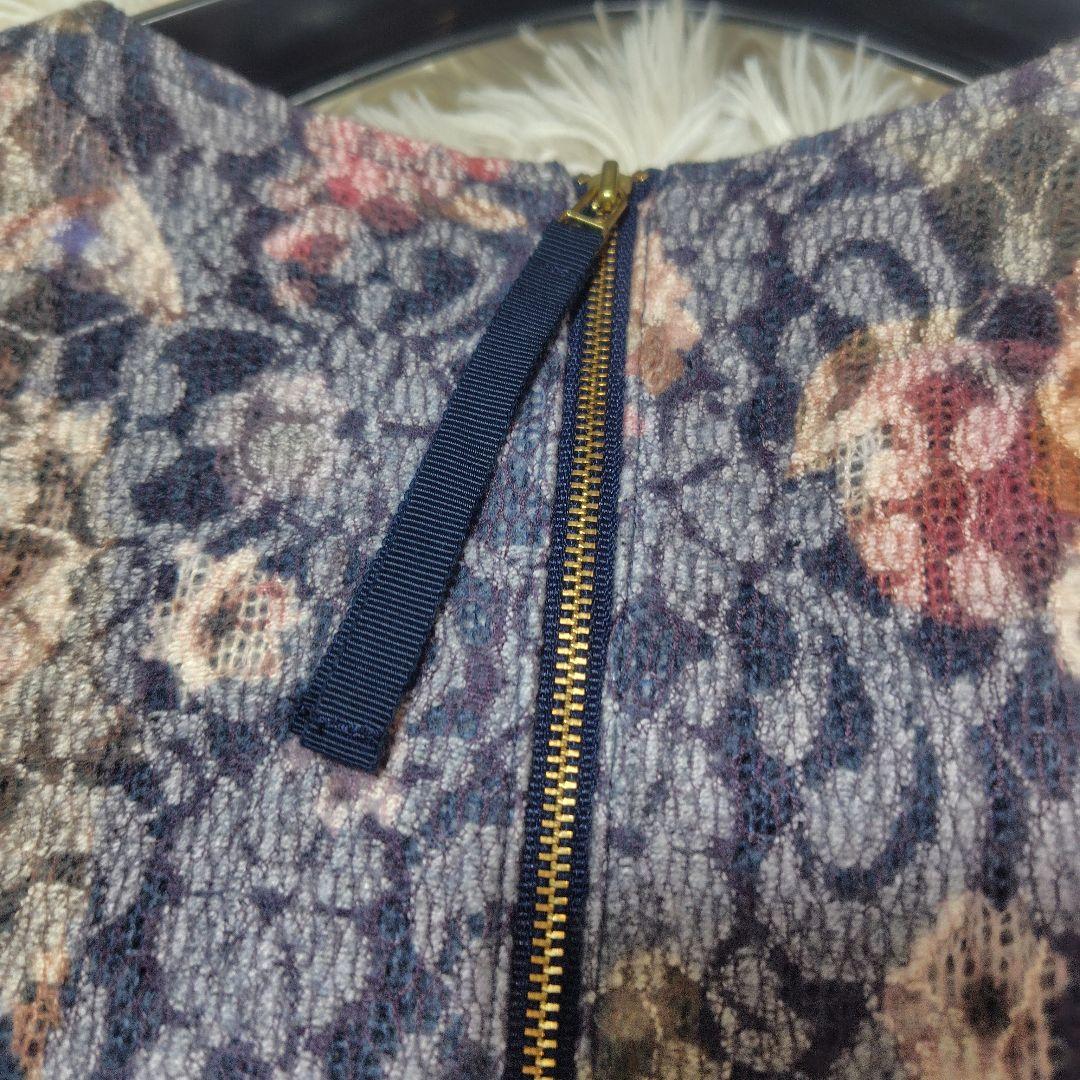 【美品♡希少46】ローズティアラジュエル　ニードルパンチレースワンピース　フレア