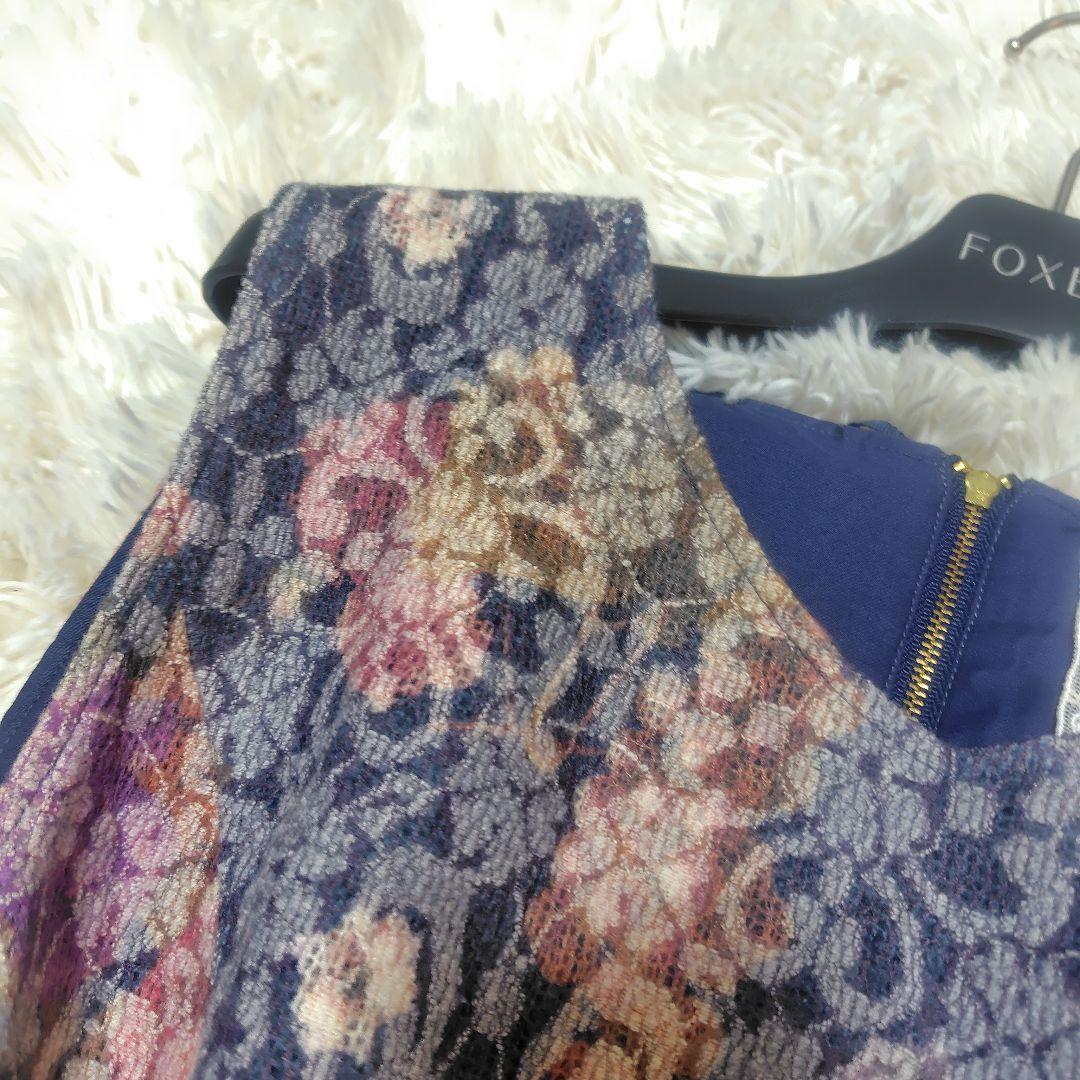 【美品♡希少46】ローズティアラジュエル　ニードルパンチレースワンピース　フレア
