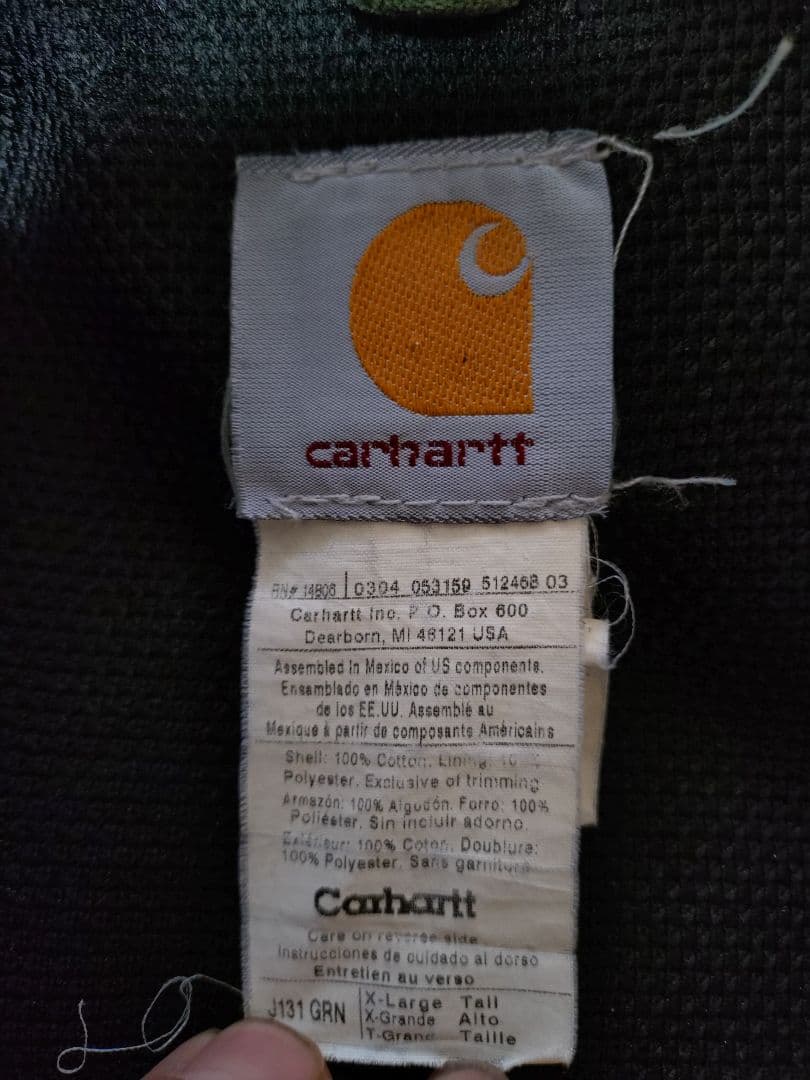 【カーハート】XLトールサイズ【アクティブジャケット】Carhartt　グリーン