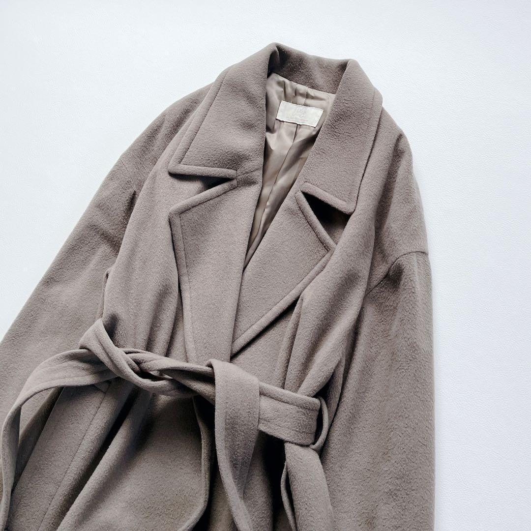 美品✨Plage リラックス ウール コート　ロング　ベルト　近年　36