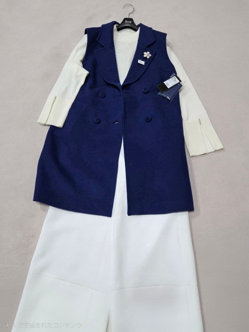 ルネRene　新品 ジレ 93,500円 高級生地　36号(M～L)