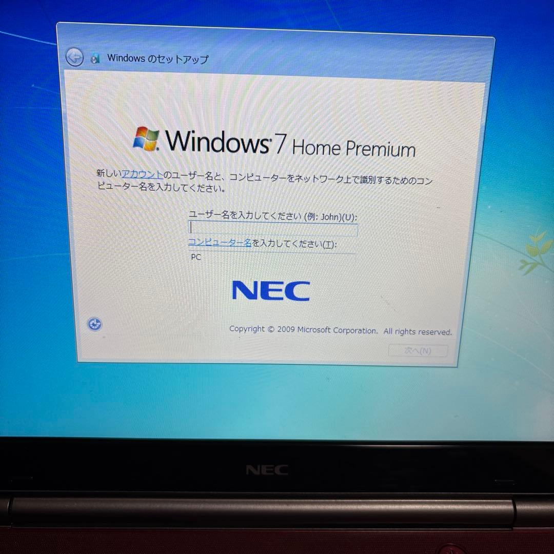 NEC LaVie LL750/E レッド ノートPC