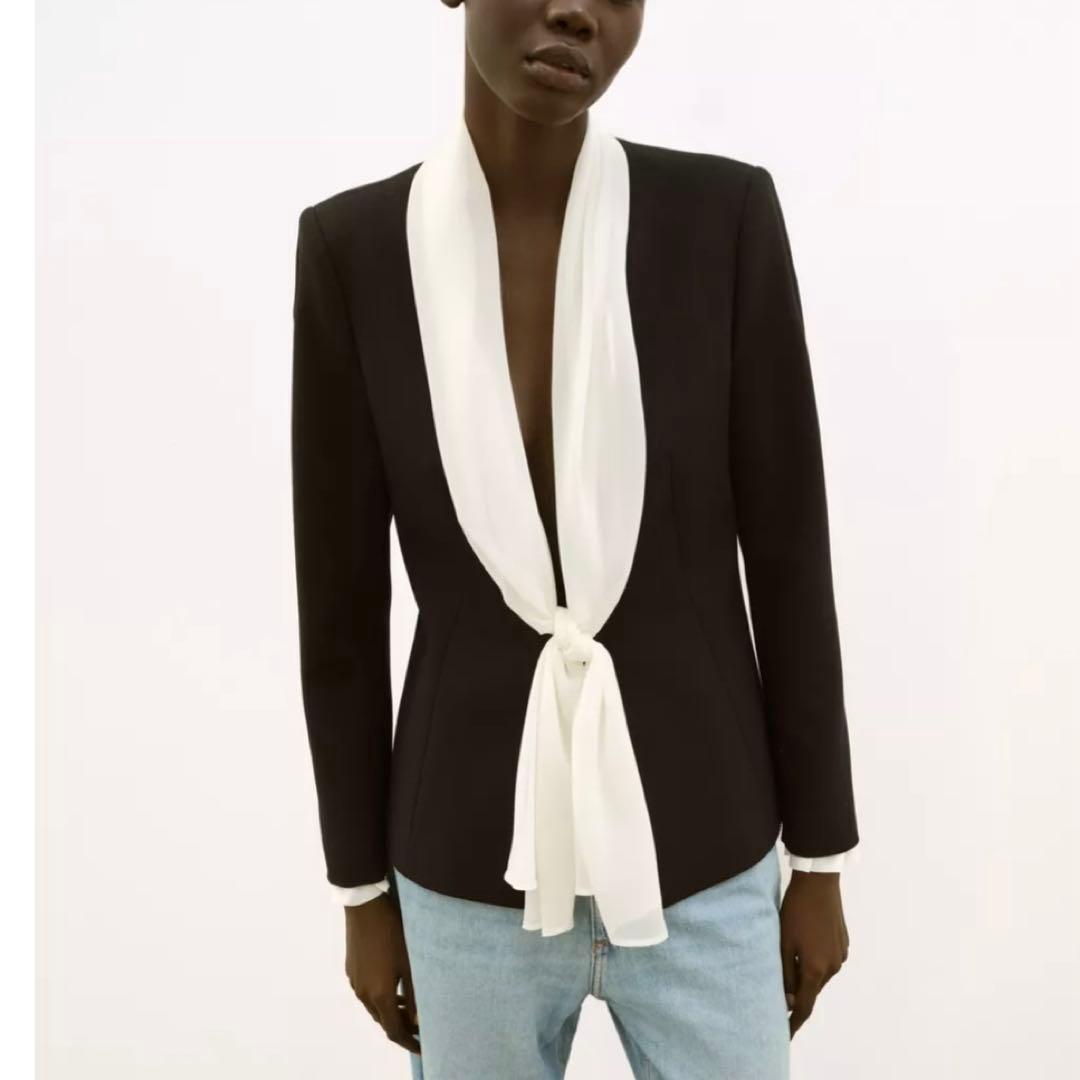 ZARA スカーフタイブレザー