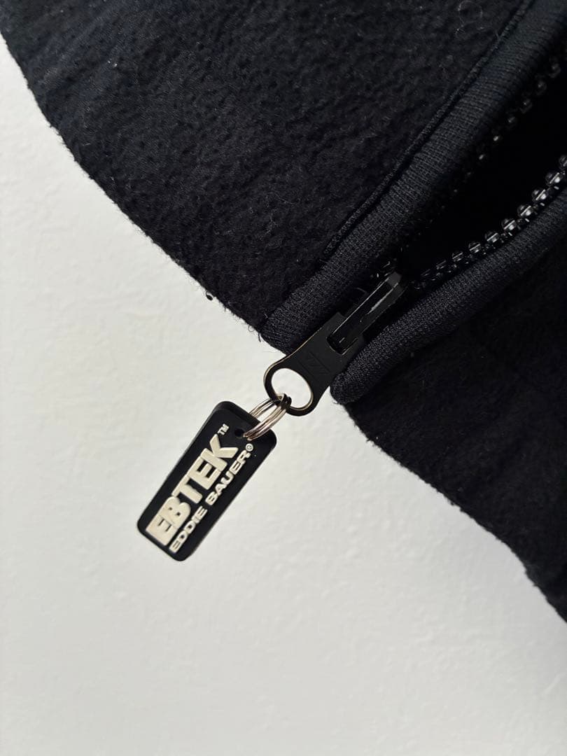 Eddie Bauer EBTEK フリースベスト　フルジップ　ブラック