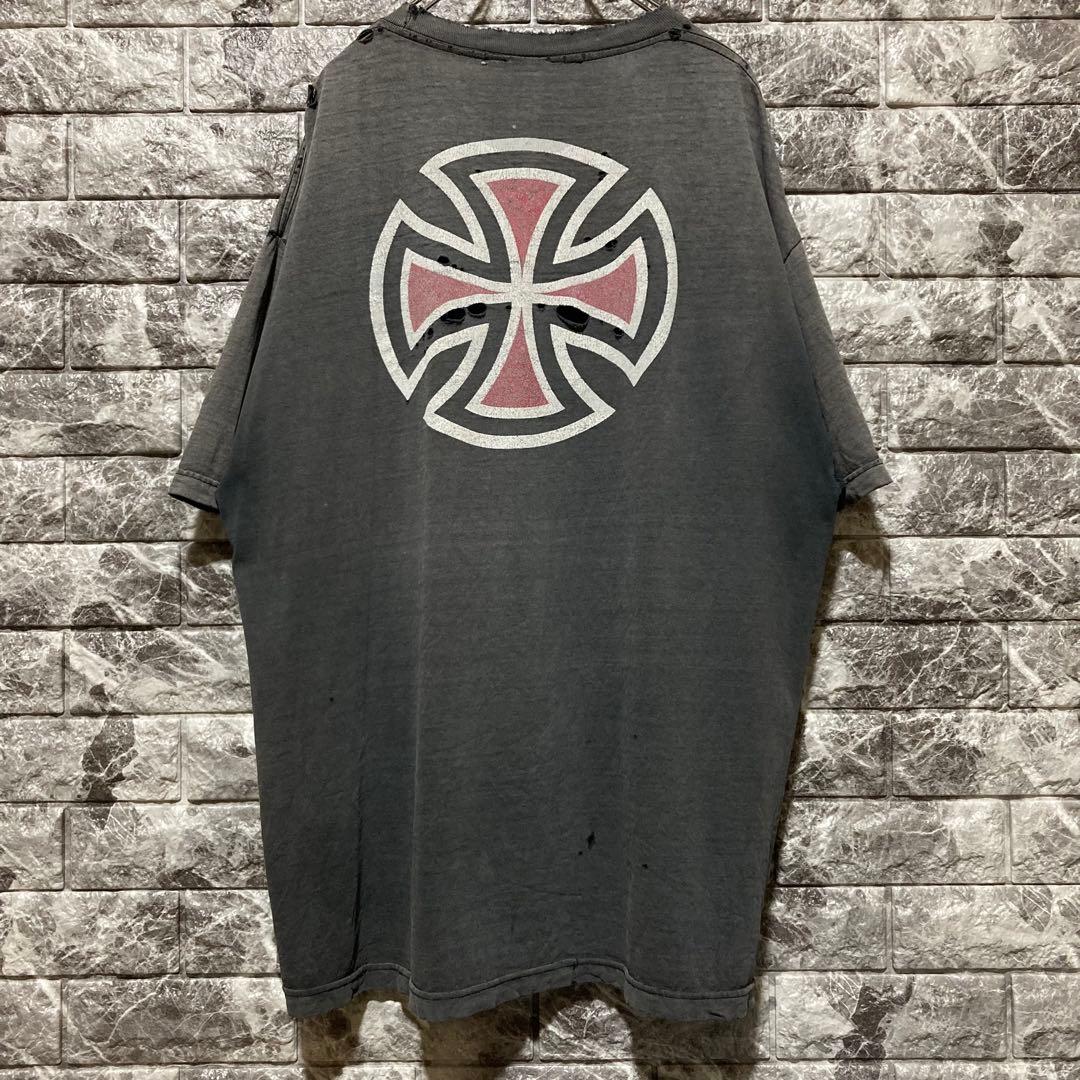 INDEPENDENT Tシャツ インディペンデント 超鬼ボロ 超鬼フェード