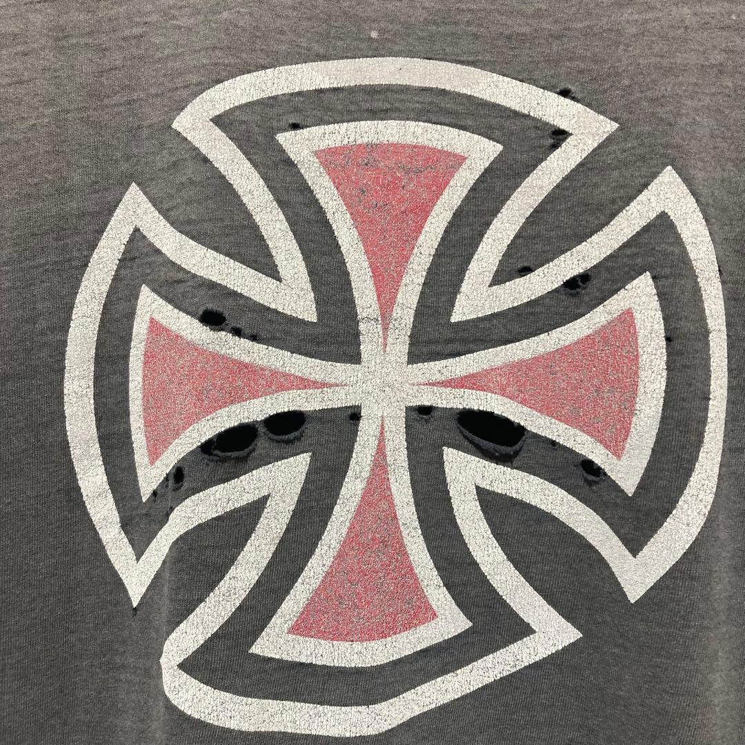 INDEPENDENT Tシャツ インディペンデント 超鬼ボロ 超鬼フェード