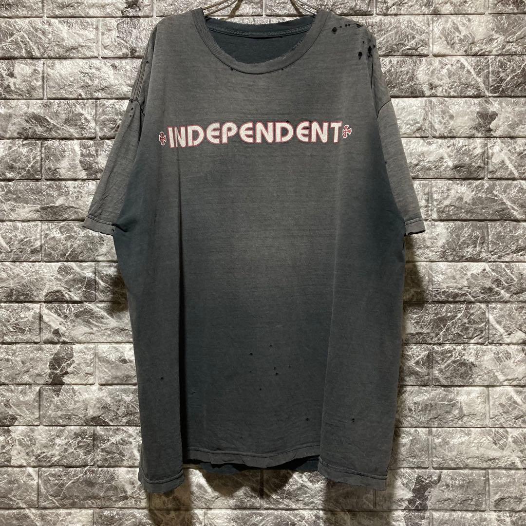 INDEPENDENT Tシャツ インディペンデント 超鬼ボロ 超鬼フェード