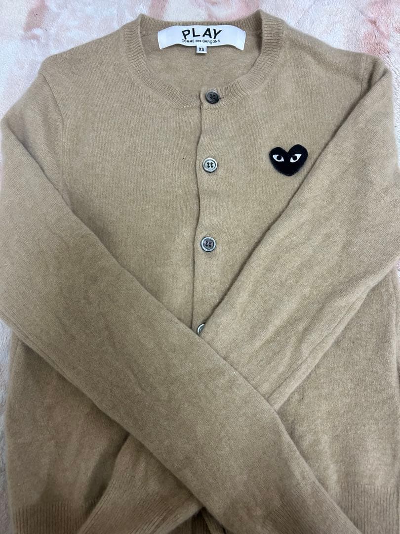 PLAY COMME des GARÇONS ベージュカーディガン XS